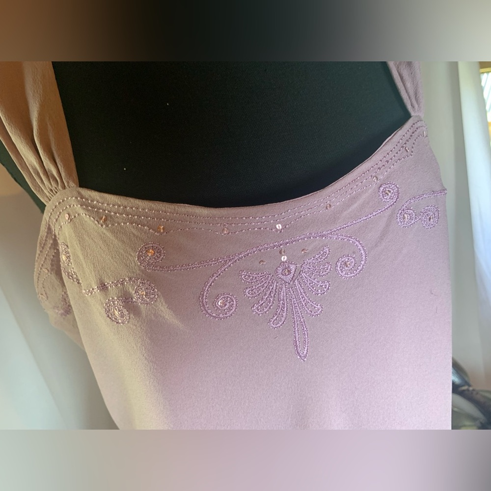 Jones New York Cami-style top -silk-lavender-size 12 - Picture 12 of 14